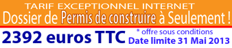 Permis de construire avec Architecte Tarif INTERNET