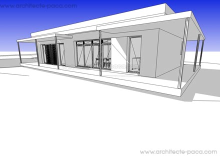 Télécharger : Plan maison 116 - Modéle 3D SKETCHUP, Plan de maison 