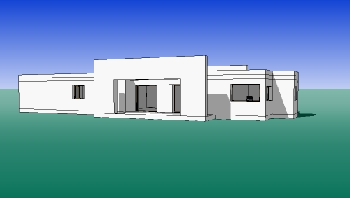 Plan de maison moderne Maquette 3D sketchup