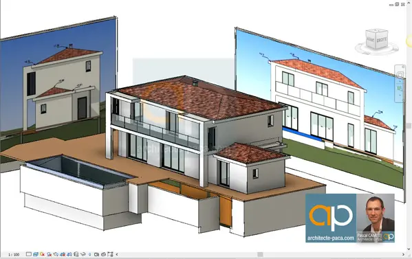 plan-architectural-maison-facades-elevations