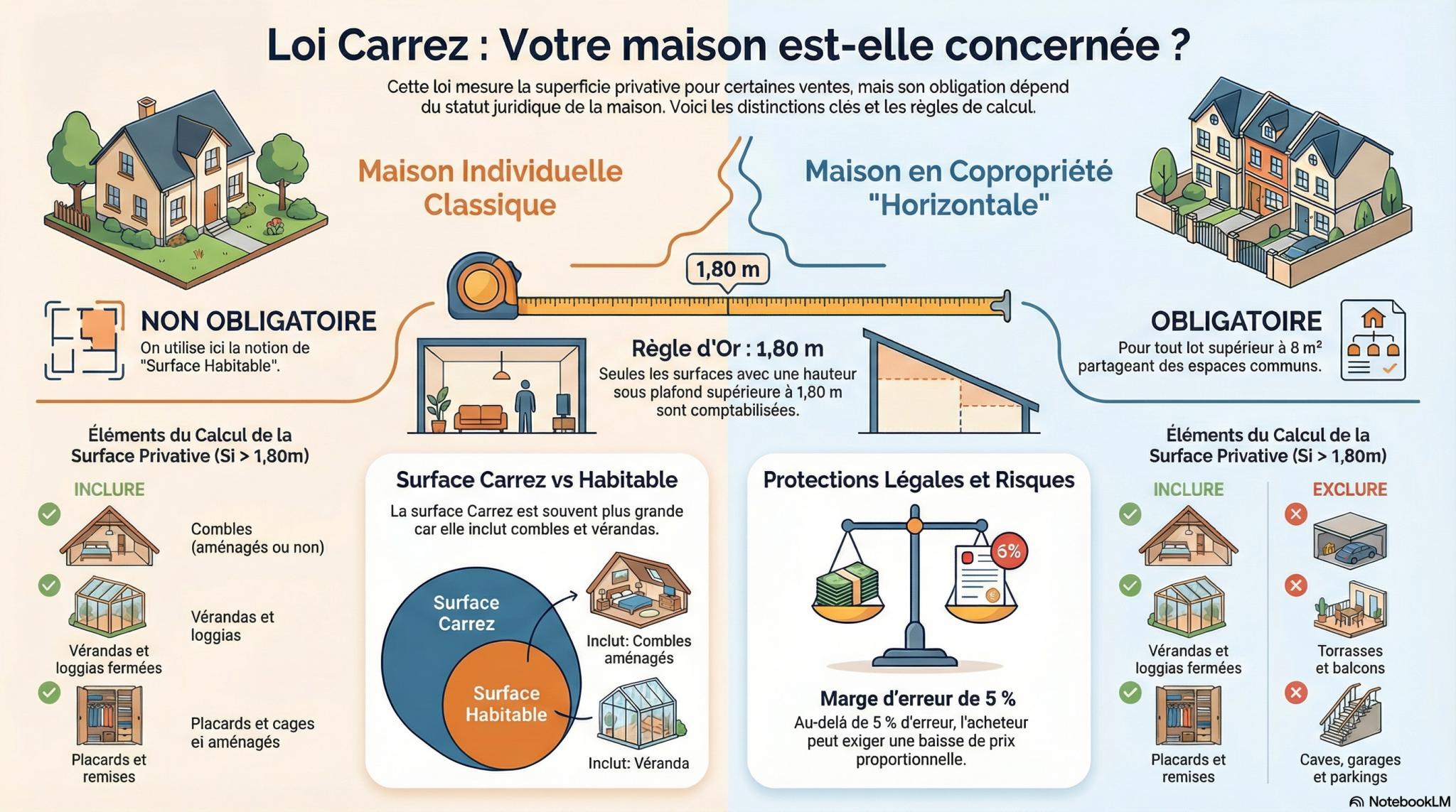 Loi CARREZ définition précise et explication sur son mode de calcul